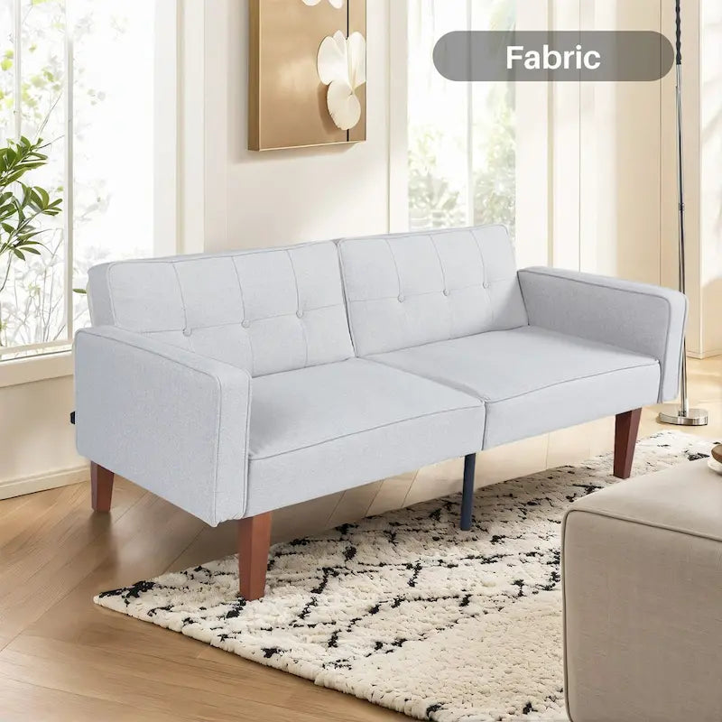 Canapé-lit futon, canapé-lit futon convertible, canapé-lit deux places, méridienne pour salon, appartement, bureau