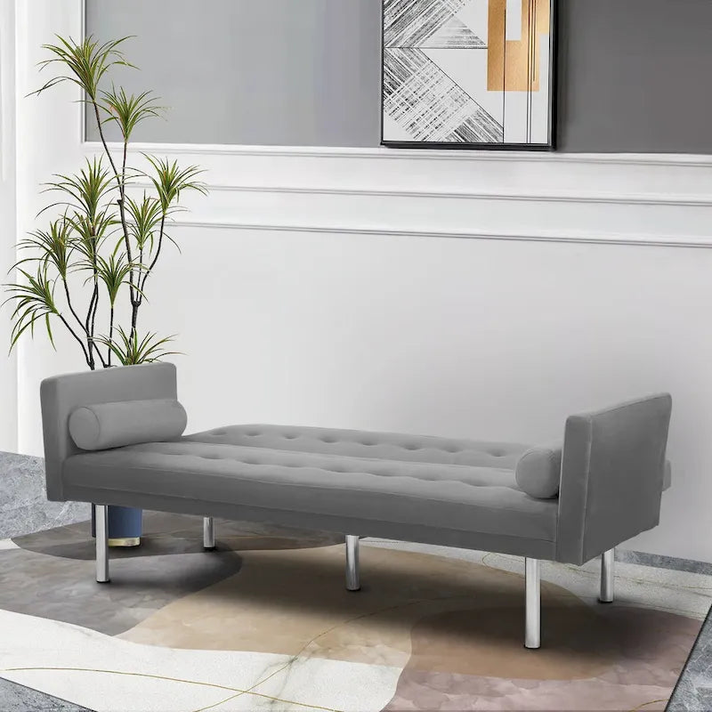 Canapé-lit futon, canapé-lit futon convertible, canapé-lit deux places, méridienne pour salon, appartement, bureau-15