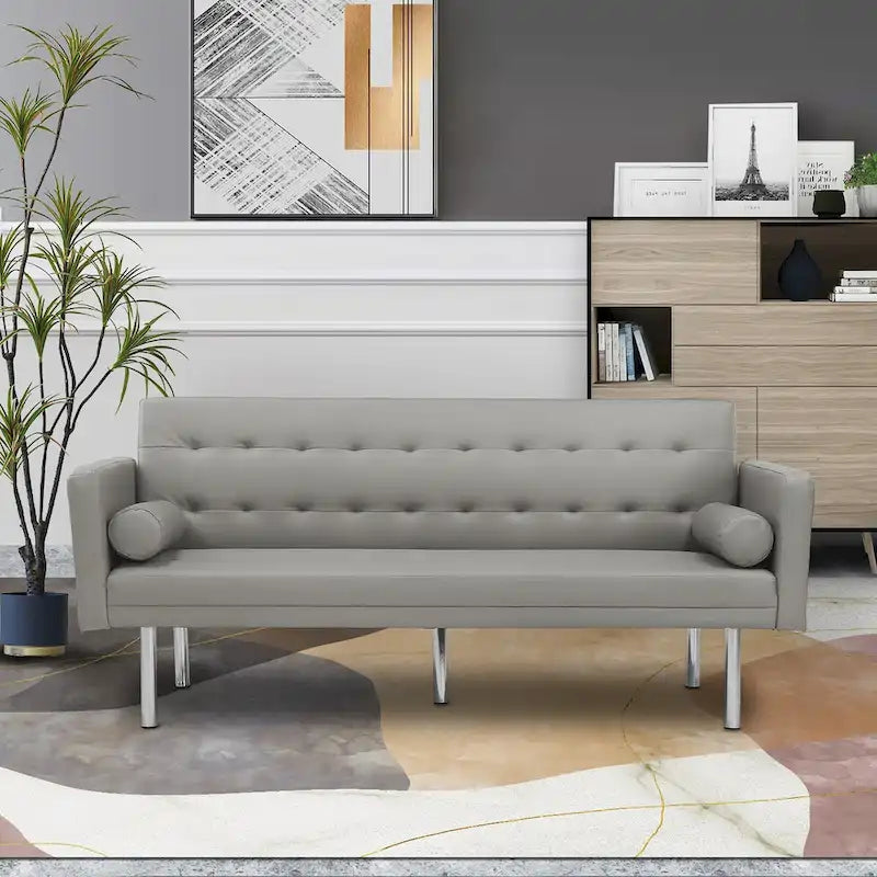 Canapé-lit futon, canapé-lit futon convertible, canapé-lit deux places, méridienne pour salon, appartement, bureau-24