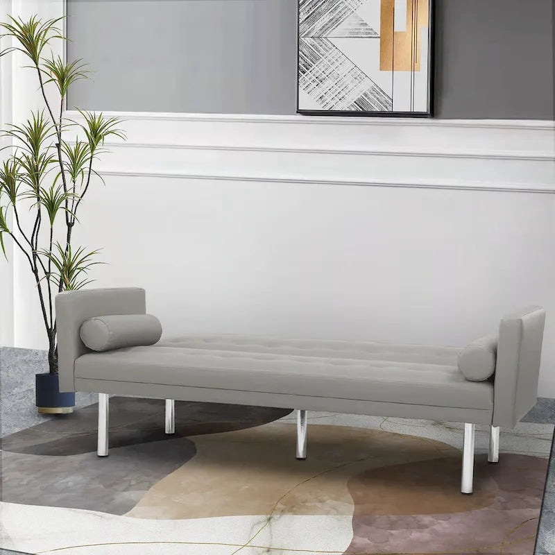 Canapé-lit futon, canapé-lit futon convertible, canapé-lit deux places, méridienne pour salon, appartement, bureau-25