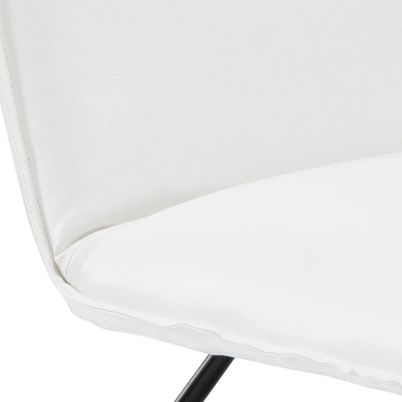 Fauteuil d'appoint style milieu du siècle en similicuir avec dossier réglable, lot de 2 - 80 cm (H) x 56 cm (L) x 60 cm (P)-10