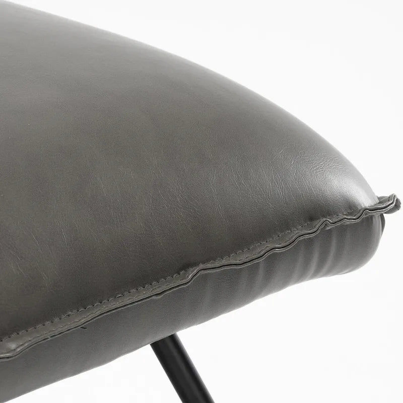 Fauteuil d'appoint style milieu du siècle en similicuir avec dossier réglable, lot de 2 - 80 cm (H) x 56 cm (L) x 60 cm (P)-19