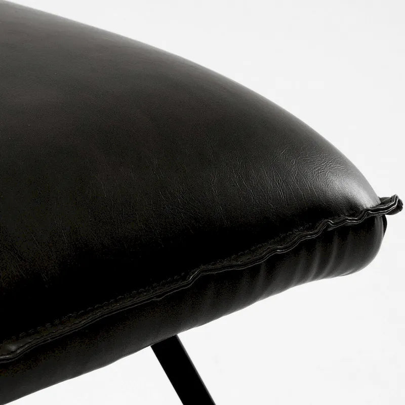 Fauteuil d'appoint style milieu du siècle en similicuir avec dossier réglable, lot de 2 - 80 cm (H) x 56 cm (L) x 60 cm (P)-33