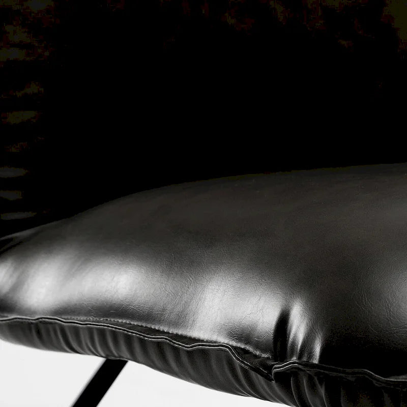 Fauteuil d'appoint style milieu du siècle en similicuir avec dossier réglable, lot de 2 - 80 cm (H) x 56 cm (L) x 60 cm (P)-34
