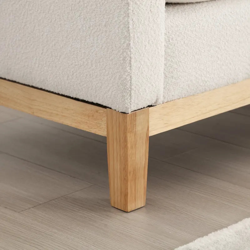 Banc rembourré avec pieds en bois-31
