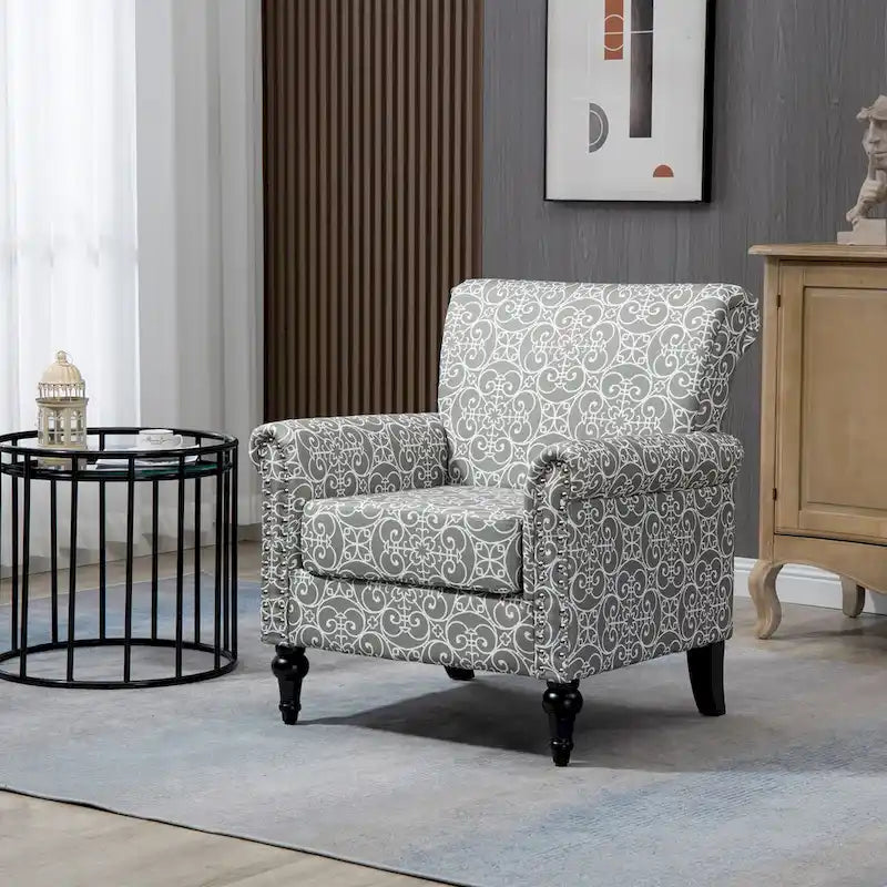 Fauteuil d'appoint moderne du milieu du siècle, fauteuil lounge rembourré, canapé une place pour salon