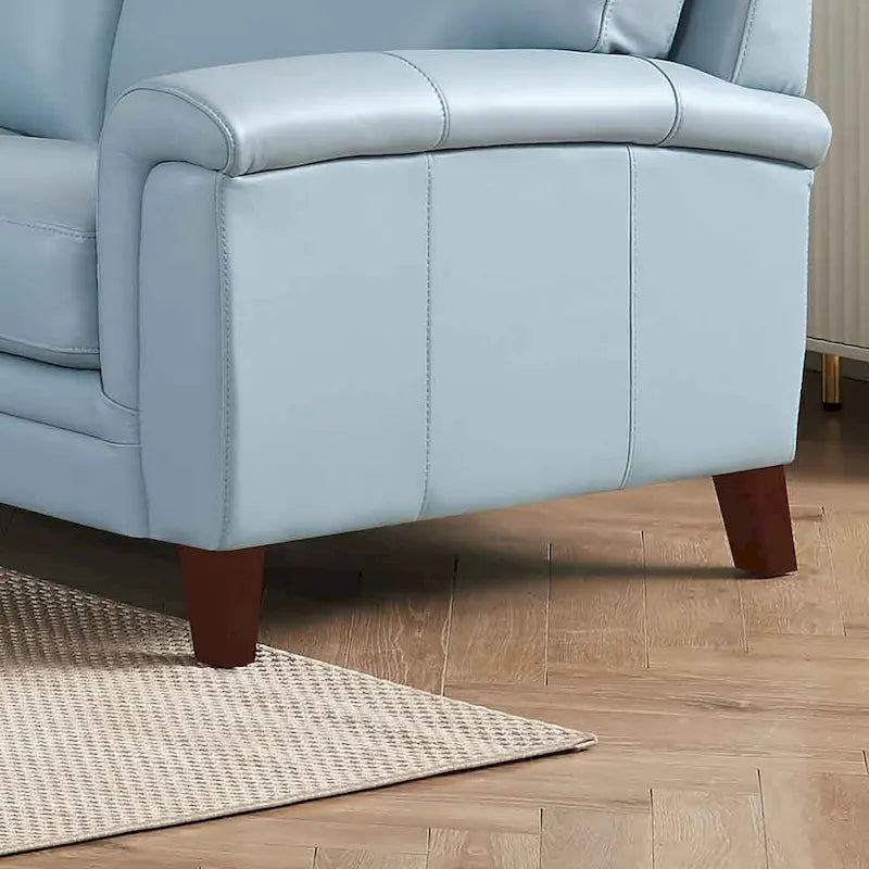 Fauteuil Hydeline Westcott en cuir pleine fleur avec mousse à mémoire de forme et ressorts-7
