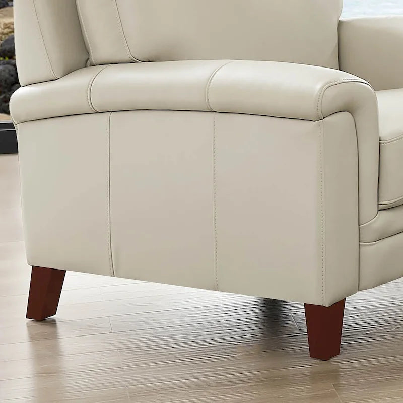 Fauteuil Hydeline Westcott en cuir pleine fleur avec mousse à mémoire de forme et ressorts-12
