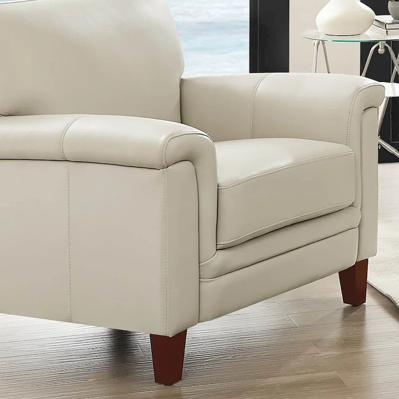 Fauteuil Hydeline Westcott en cuir pleine fleur avec mousse à mémoire de forme et ressorts-13