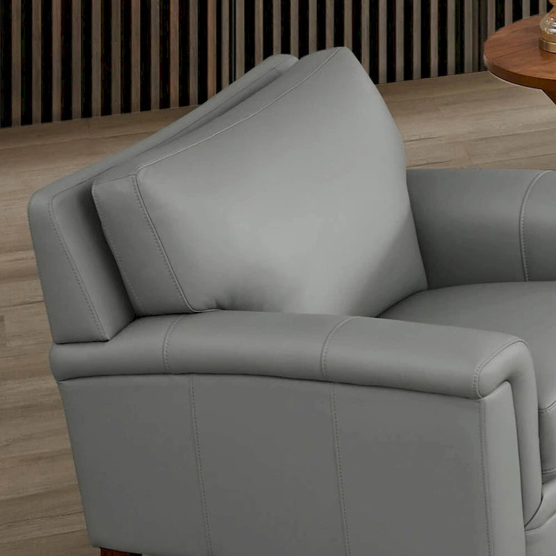 Fauteuil Hydeline Westcott en cuir pleine fleur avec mousse à mémoire de forme et ressorts-19