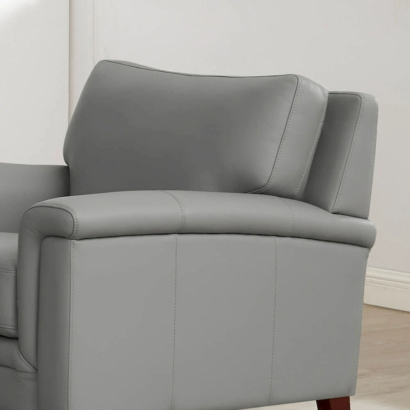 Fauteuil Hydeline Westcott en cuir pleine fleur avec mousse à mémoire de forme et ressorts-20
