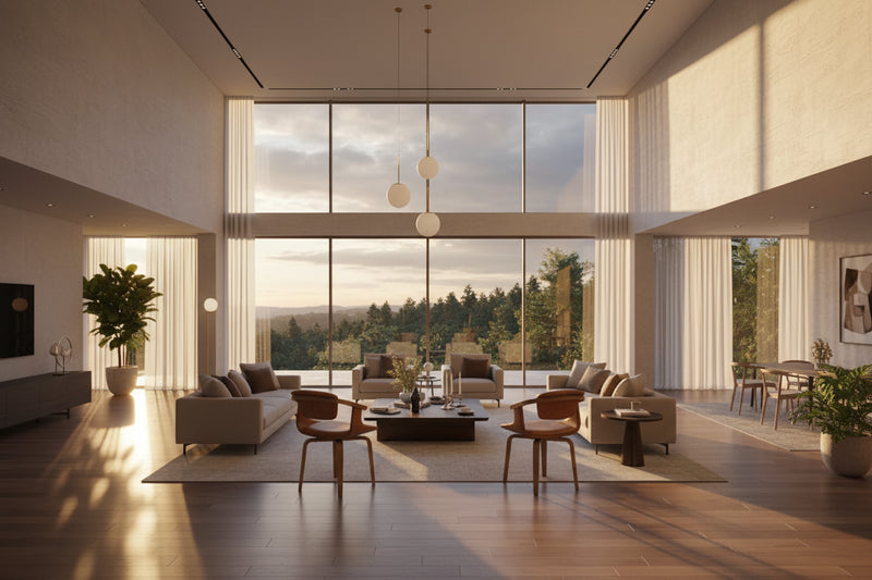 Art Leon Set of 4 Wood and Faux Leather Swivel Chairs