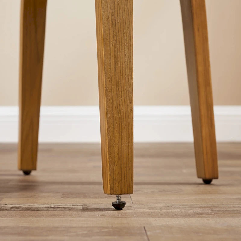 Ensemble de 4 chaises pivotantes Art Leon en bois et similicuir-7