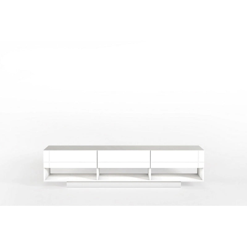Meuble TV Nexera Stereo 72 pouces à 3 tiroirs, noir-8