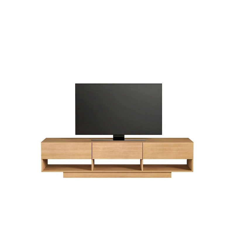 Meuble TV Nexera Stereo 72 pouces à 3 tiroirs, noir-11