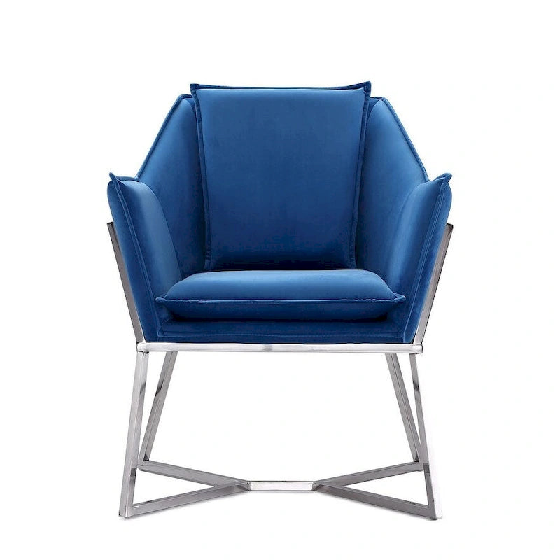 Fauteuil d'appoint en velours origami