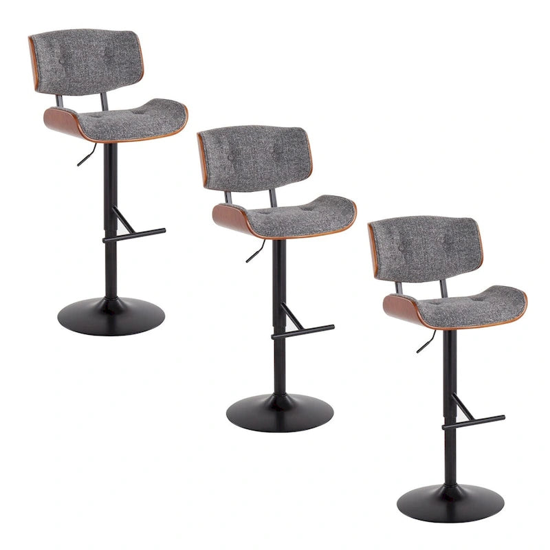 Tabouret de bar réglable Carson Carrington Leksand avec repose-pieds droit en T (lot de 3)