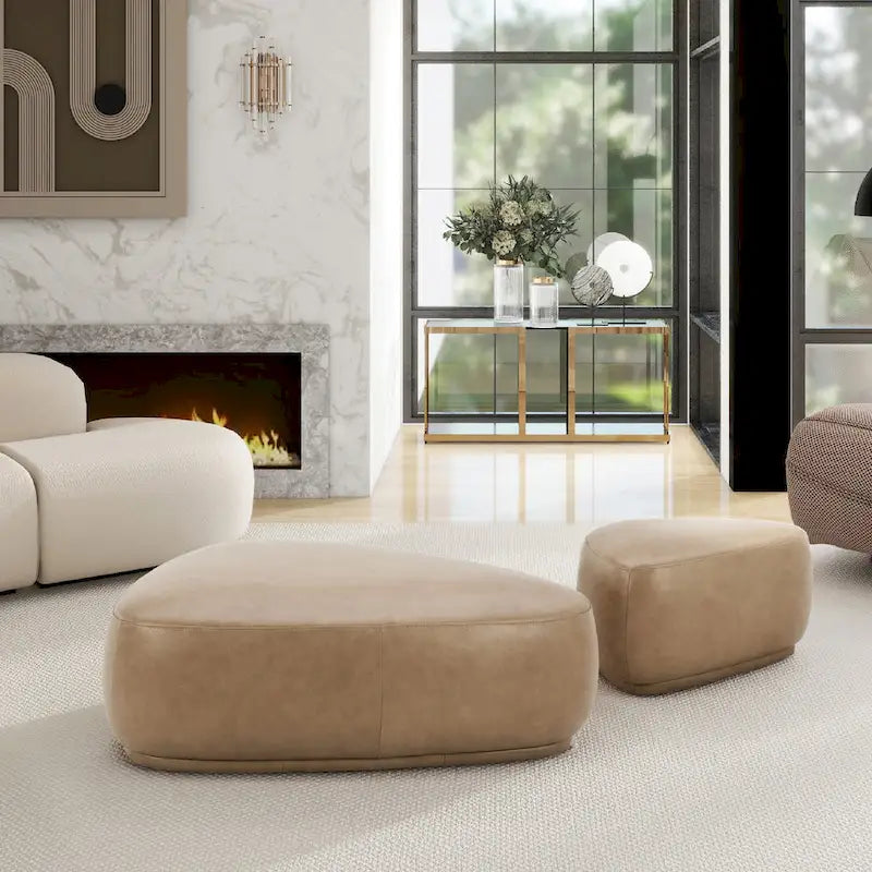 Pouf cocktail triangulaire arrondi Pebble 26