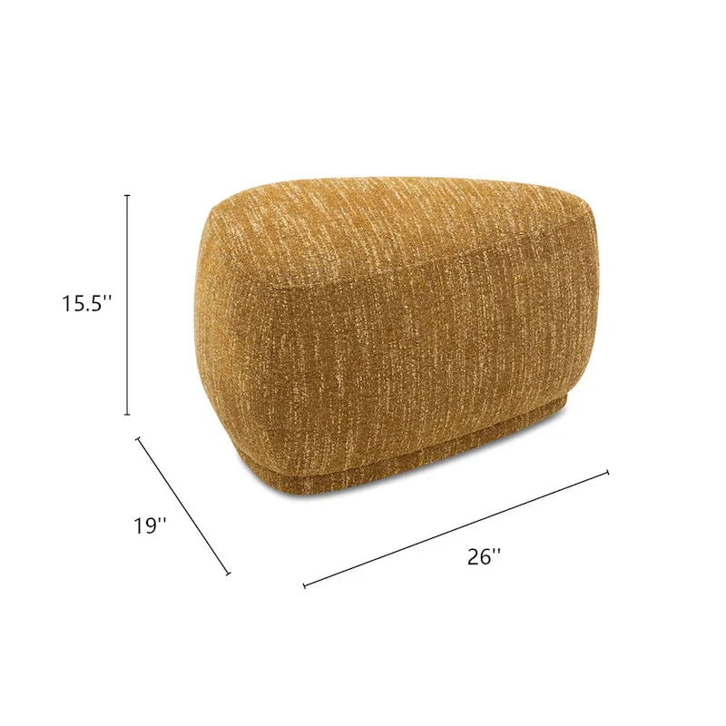 Pouf cocktail triangulaire arrondi Pebble 26-9