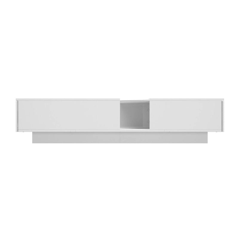 Fonctionnalité et élégance : Table basse moderne avec éclairage LED et plateau en verre-5