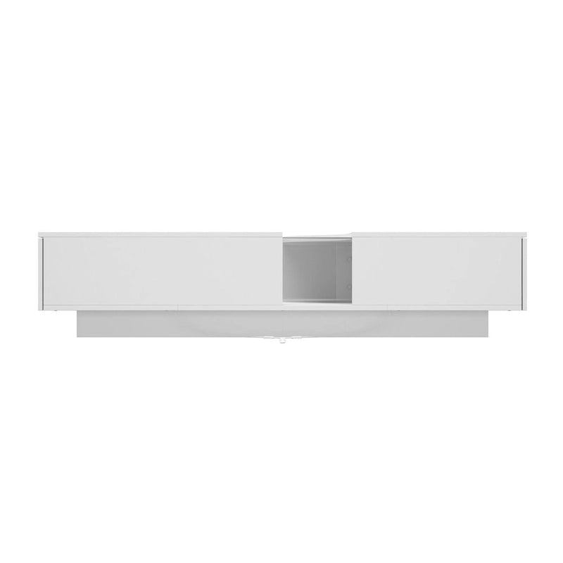 Fonctionnalité et élégance : Table basse moderne avec éclairage LED et plateau en verre-7