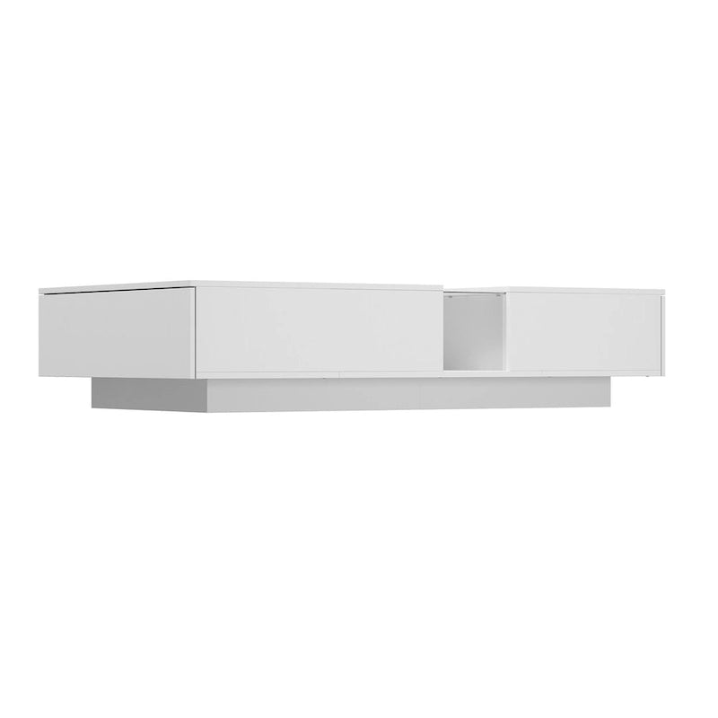 Fonctionnalité et élégance : Table basse moderne avec éclairage LED et plateau en verre-8