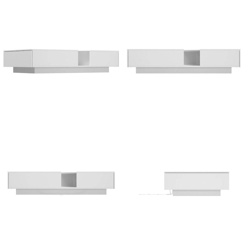 Fonctionnalité et élégance : Table basse moderne avec éclairage LED et plateau en verre-12