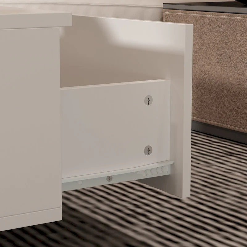 Fonctionnalité et élégance : Table basse moderne avec éclairage LED et plateau en verre-14
