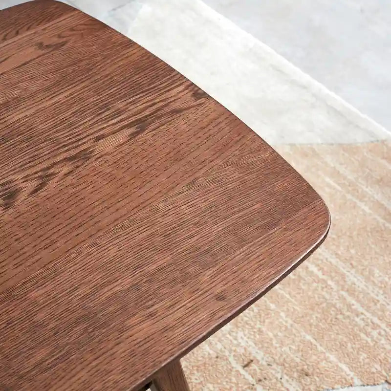 Table basse/bureau avec plateau en chêne massif (100 %), dimensions : L 100 x P 50 x H 44 cm. Montage facile. Étagère de rangement intégrée.-4