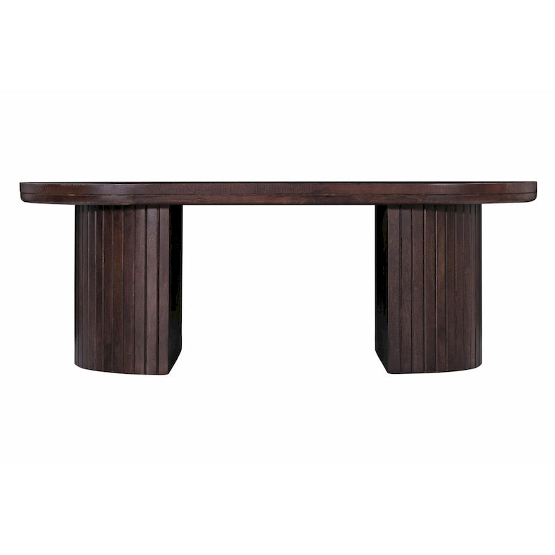 Table basse ovale en bois brun Geneva 51 po-2