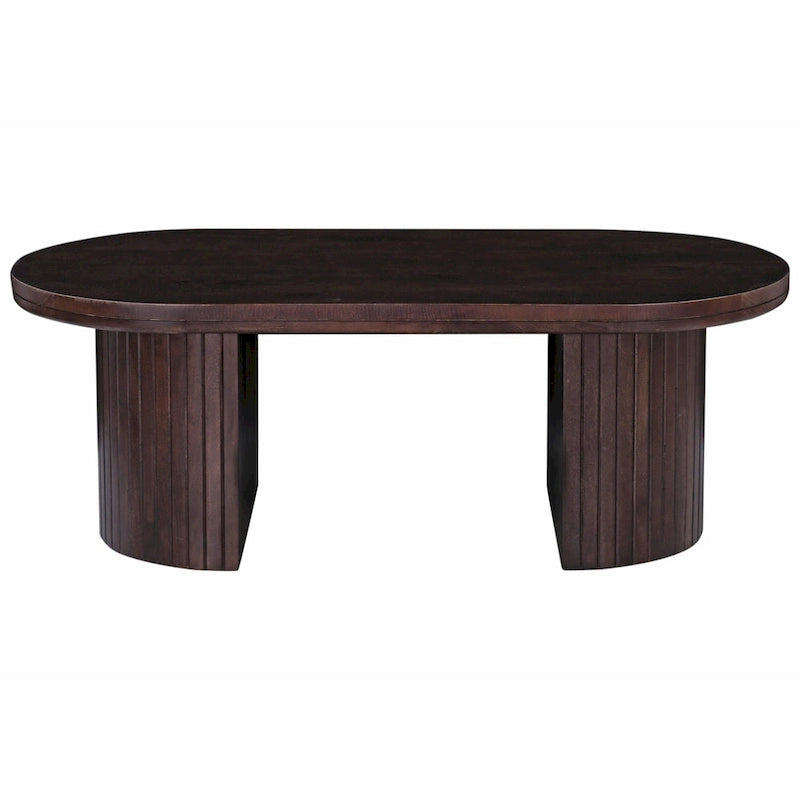 Table basse ovale en bois brun Geneva 51 po-3