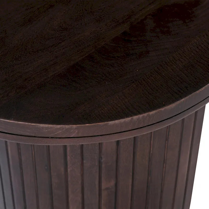 Table basse ovale en bois brun Geneva 51 po-5