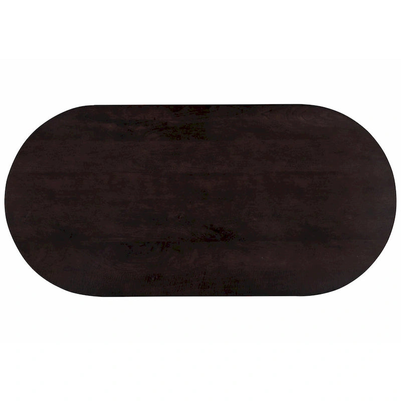 Table basse ovale en bois brun Geneva 51 po-6