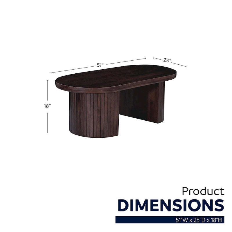 Table basse ovale en bois brun Geneva 51 po-8