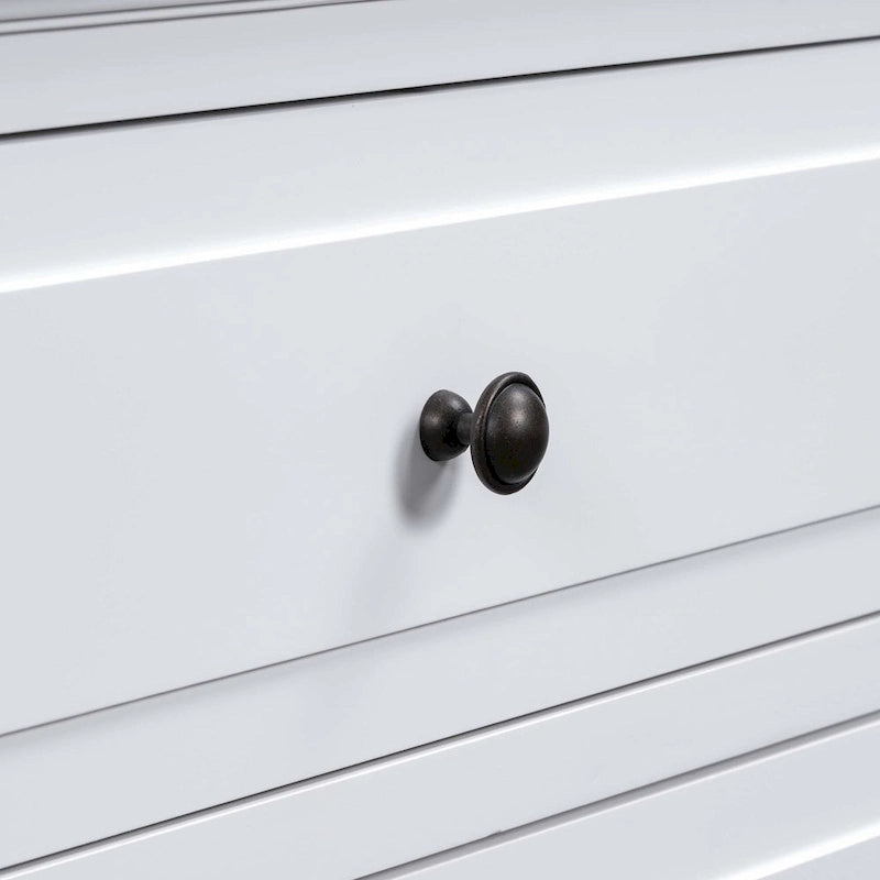 Table de chevet à 3 tiroirs avec meuble de rangement en bois-17