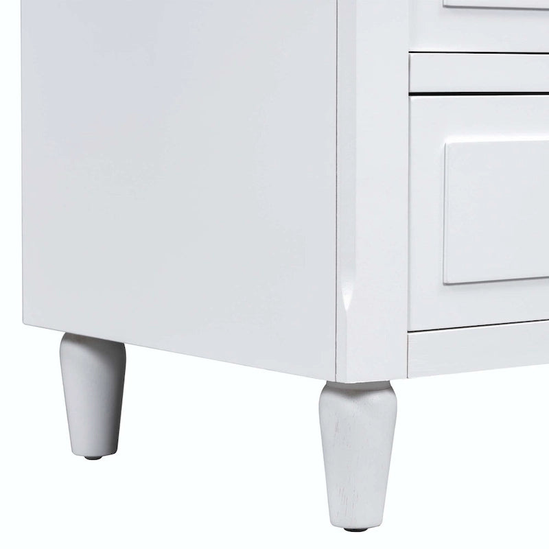 Table de chevet à 3 tiroirs avec meuble de rangement en bois-19