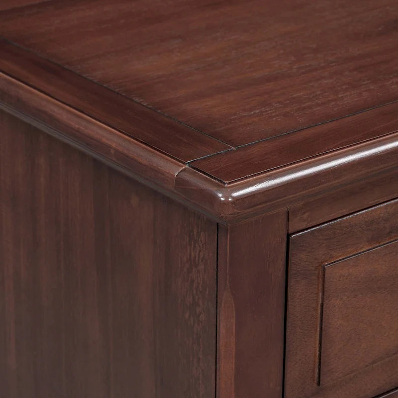 Table de chevet à 3 tiroirs avec meuble de rangement en bois-27