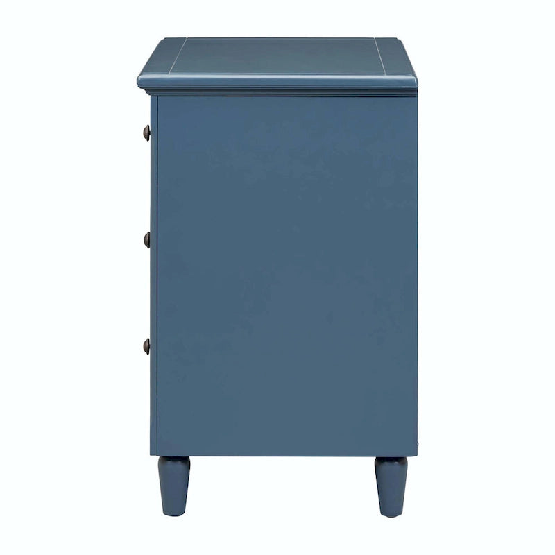 Table de chevet à 3 tiroirs avec meuble de rangement en bois-29