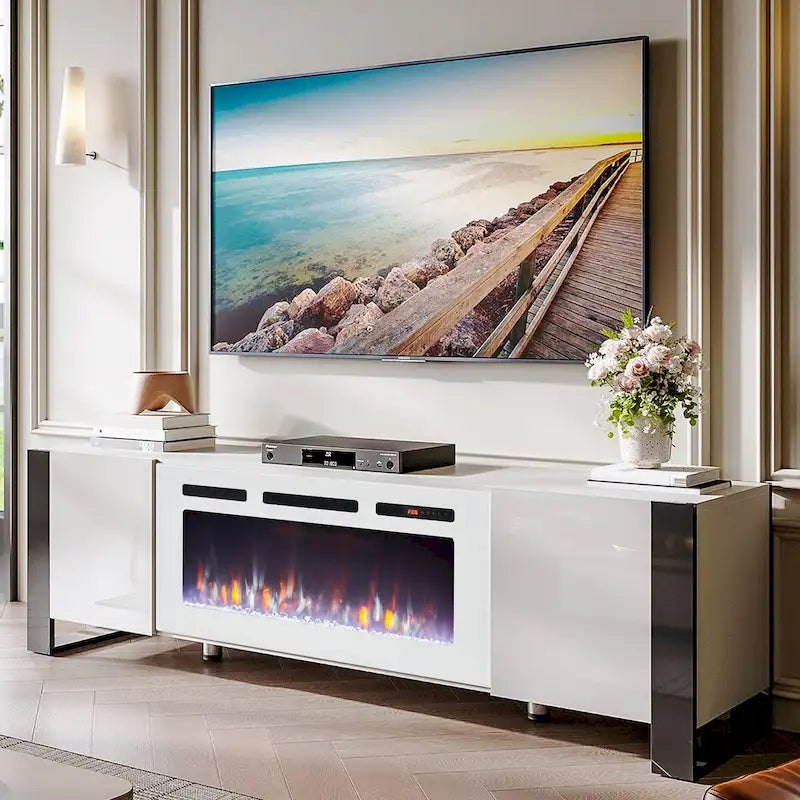 Meuble TV avec cheminée et foyer de 36 pouces-12