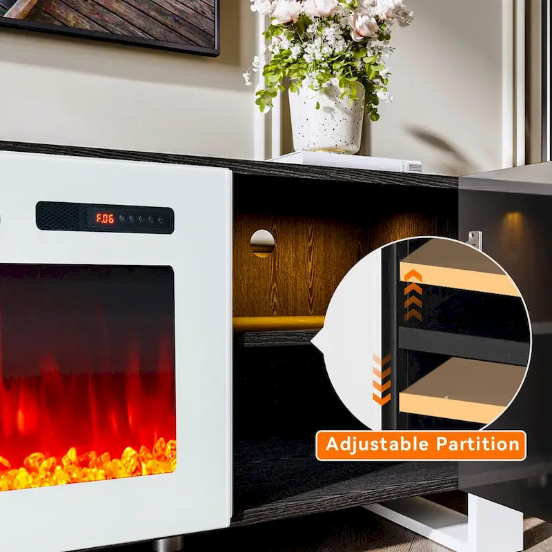 Meuble TV avec cheminée et foyer de 36 pouces-7