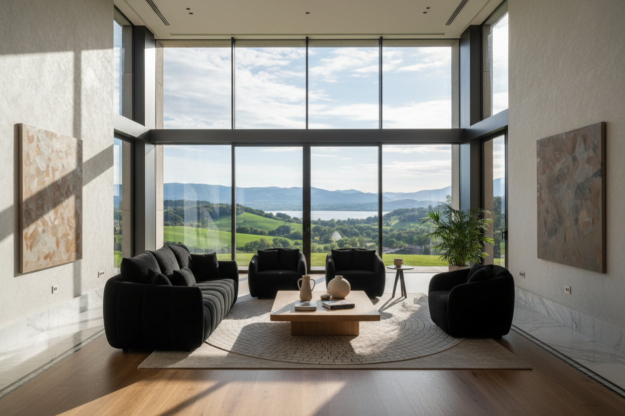 82 in Teddy Fabric Sofa Couch with 3 Back Pillows and 3 back Cushions Solid Wood Frame