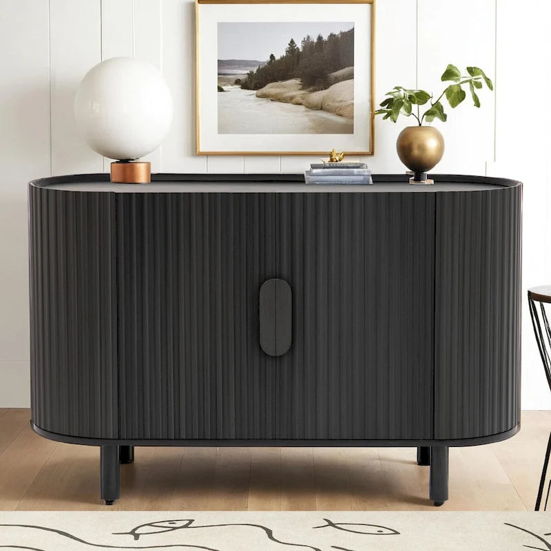 Buffet léger et luxueux avec étagères réglables et grand espace de rangement-34