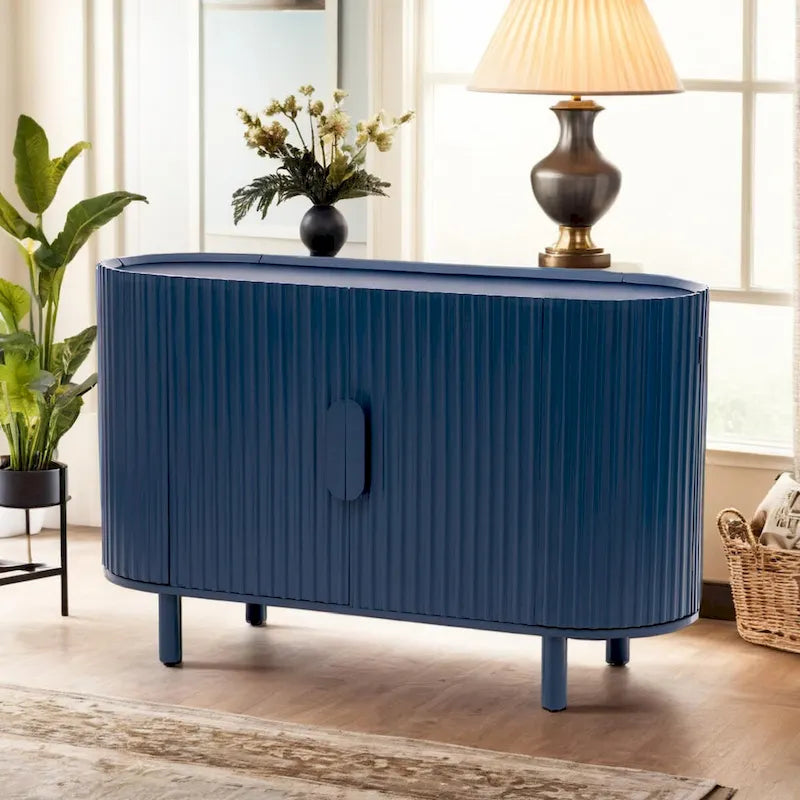 Buffet léger et luxueux avec étagères réglables et grand espace de rangement-3