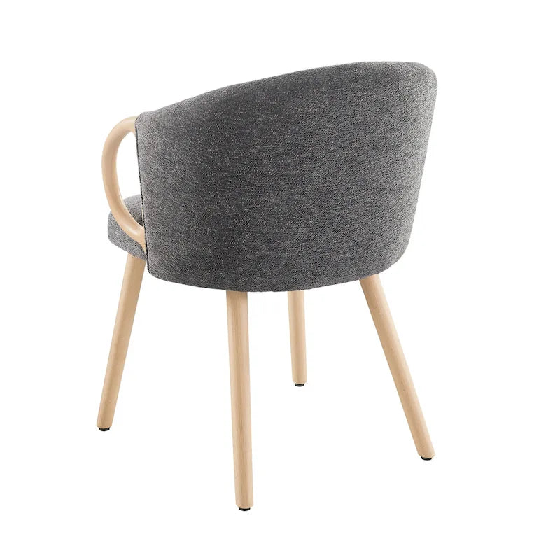 Chaise de salle à manger moderne en tissu et bois Art Leon (lot de 2)-17