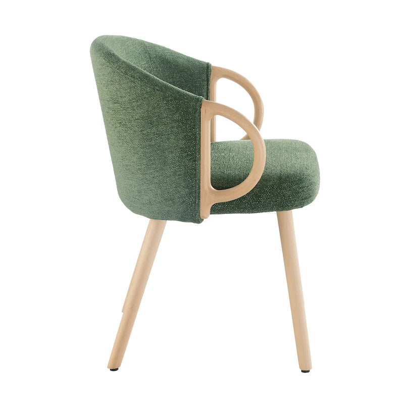 Chaise de salle à manger moderne en tissu et bois Art Leon (lot de 2)-26