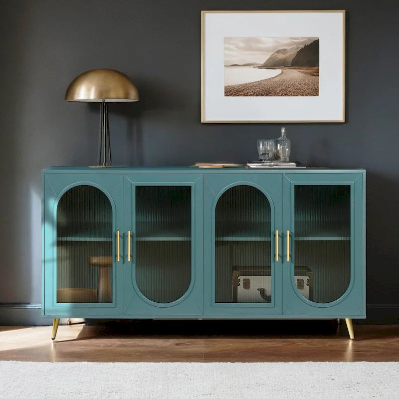 Meuble TV pour téléviseur de plus de 65 pouces, meuble TV en bois avec armoire de rangement et étagères réglables, console multimédia pour salon ou chambre.-26