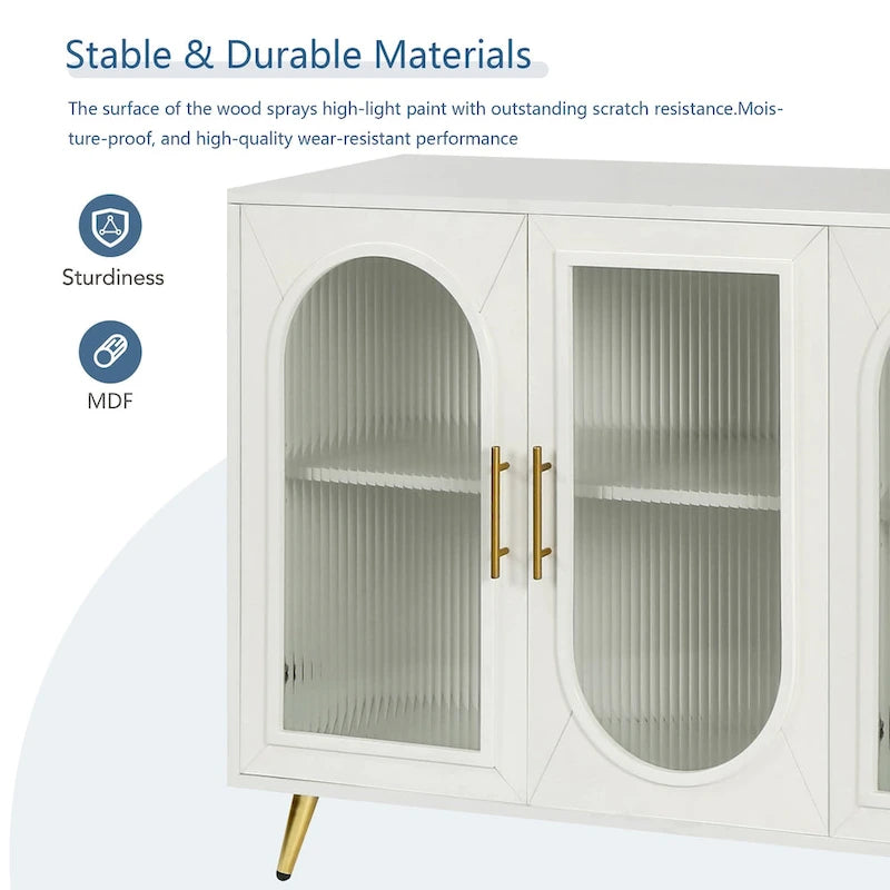 Meuble TV pour téléviseur de plus de 65 pouces, meuble TV en bois avec armoire de rangement et étagères réglables, console multimédia pour salon ou chambre.-8