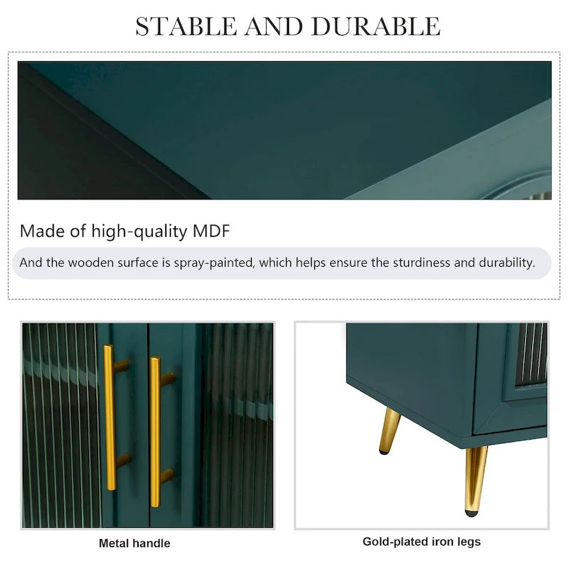 Meuble TV pour téléviseur de plus de 65 pouces, meuble TV en bois avec armoire de rangement et étagères réglables, console multimédia pour salon ou chambre.-14