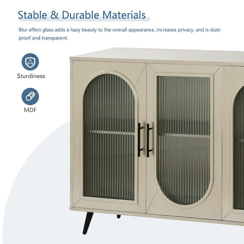 Meuble TV pour téléviseur de plus de 65 pouces, meuble TV en bois avec armoire de rangement et étagères réglables, console multimédia pour salon ou chambre.-21