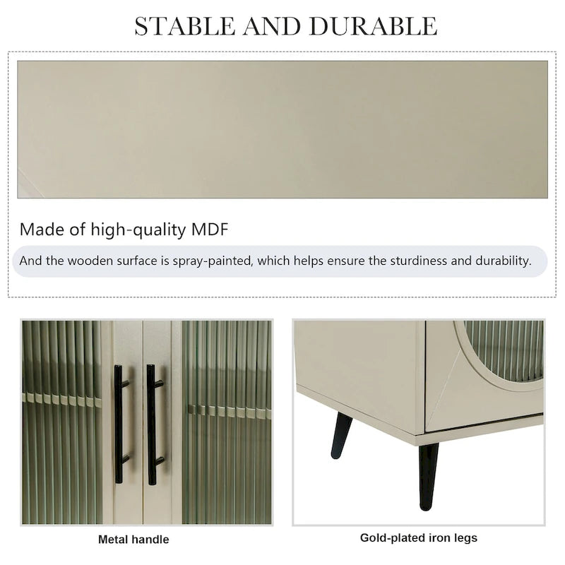 Meuble TV pour téléviseur de plus de 65 pouces, meuble TV en bois avec armoire de rangement et étagères réglables, console multimédia pour salon ou chambre.-22